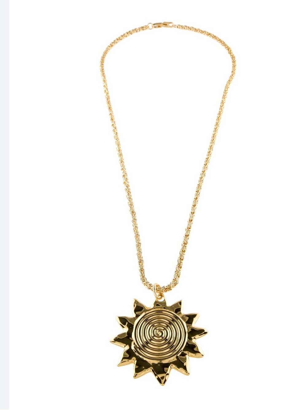 Simon Miller Sun Pendant Necklace Gold Tone Statement Piece